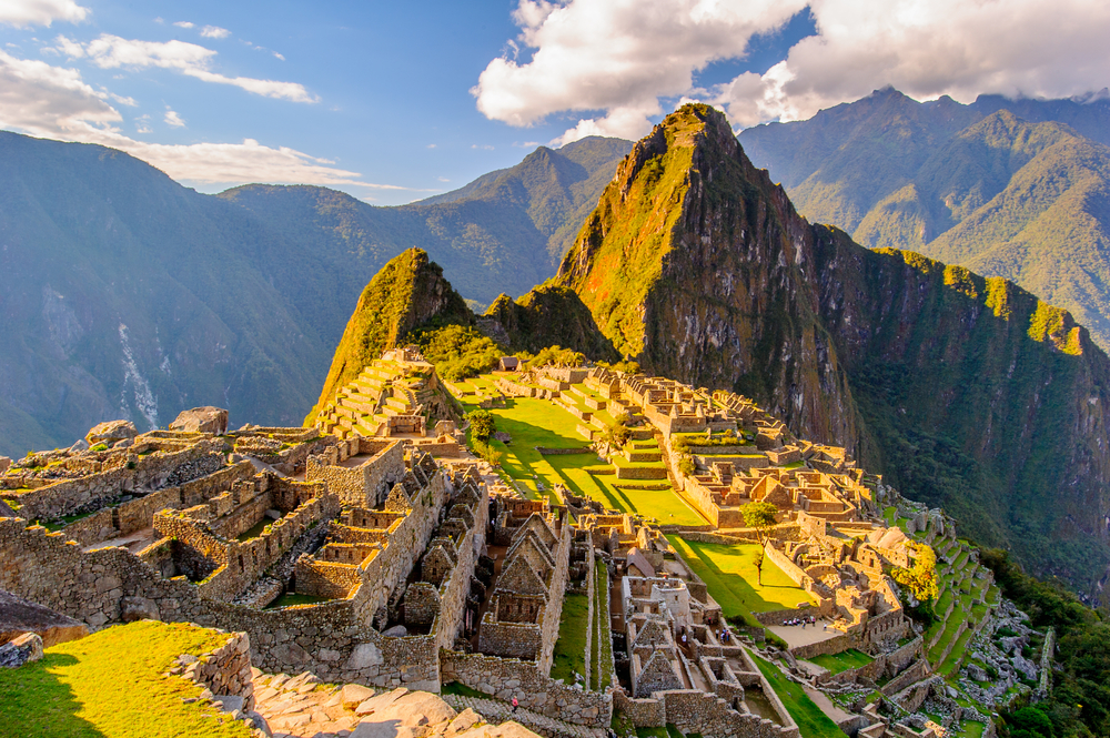 Ancient stone ruins high in the South American mountains
